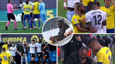 Un tremendo episodio de racismo se vivió en el partido de la Liga Española entre Cádiz y Valencia cuando Juan Cala le dijo un insulto a Mouctar Diakhaby, quien decidió abandonar el campo, acompañado por todos sus compañeros. ¿Qué le dijo el compañero del 'Choco' Lozano al francés?