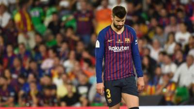 Gerard Piqué lamentó la caída del Barcelona ante Valencia.