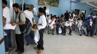 Retornados en el Carm. El 85% de los hondureños deportados son hombres.