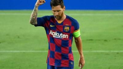 Lionel Messi fue la figura del Barcelona en el duelo ante Napoli en el Camp Nou. Foto AFP.