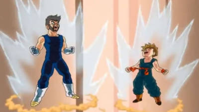 Robson hizo un corto animado de 'Dragon Ball Z' protagonizado por ellos mismos.