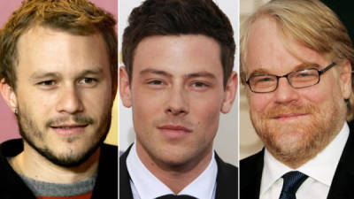 Heath Ledger, Cory Monteith y Philip Seymour Hoffman.