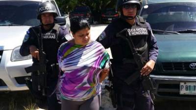 Karla Vásquez al momento de su detención. Foto de archivo.