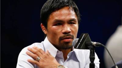 Pacquiao expresó que la lesión se dio hace dos semanas.