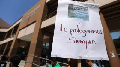 Protesta frente a ministerio publico campesinos. Foto de archivo.