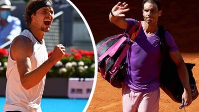 Rafael Nadal perdió contra Alexander Zverev y quedó eliminado del Mutua Madrid Open. Foto AFP/EFE