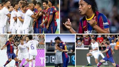Las Leyendas del Barcelona y Real Madrid se enfrentaron en un Clásico con muchas de sus figuras, entre ellos Ronaldinho, Rivaldo, Figo, Roberto Carlos y más.