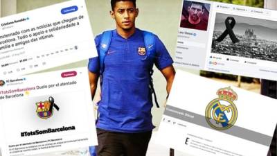 El delantero hondureño Anthony 'Choco' Lozano, del Barcelona B, mostró su consternación por el atentado en Barcelona.