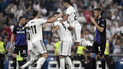 El Real Madrid está en la cima de la Liga Española tras golear al Leganés. Foto AFP