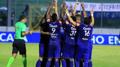 El Motagua se reivindicó en el estadio Nacional y derrotó 4-2 al Platense. Foto Ronald Aceituno