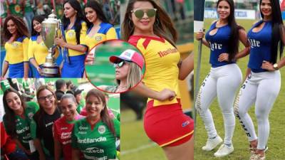 Hermosas chicas han llegado al estadio Yankel Rosenthal para animar la gran final entre Marathón y Motagua.