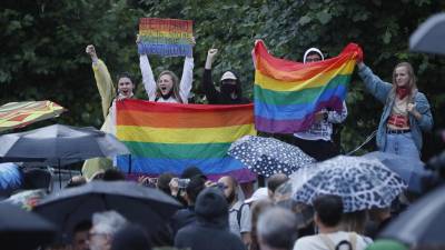 Imagen de archivo de una protesta del colectivo LGBT en Moscú.