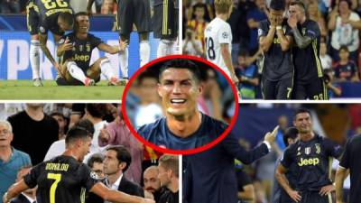 Cristiano Ronaldo fue expulsado en su estreno con la Juventus en la UEFA Champions League, en Mestalla ante el Valencia, tras un encontronazo con el colombiano Jeison Murillo.