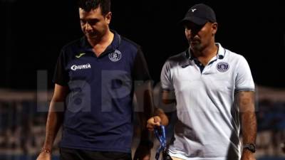 Diego Vázquez junto a su asistente técnico Ninrod Medina. Foto Yoseph Amaya