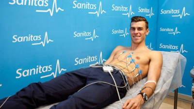 Gareth Bale al momento de las pruebas médicas con el Real Madrid.