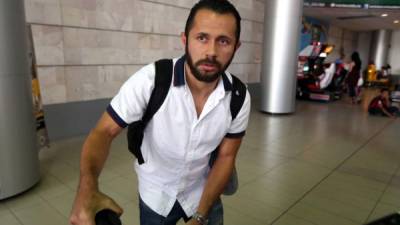 Alfredo Mejía llegó procedente de Grecia para incoporarse a la Selección de Honduras.