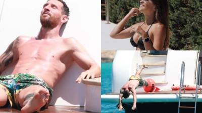 Tras el fracaso en la Liga, Lionel Messi se olvidó por un rato del fútbol y decidió disfrutar de unas pequeñas vacaciones en familia previo al duelo que sostendrá Barcelona ante Napoli por la Champions. La esposa del crack argentino deslumbra con su escultural cuerpo.