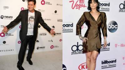 Charlie Sheen y Rihanna.