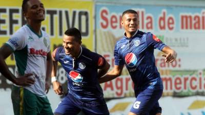 Marco Tulio Vega le dio el empate 2-2 al Motagua contra el Juticalpa FC. Foto Juan Salgado