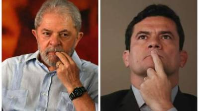 En la imagen, el político más carismático y popular de Brasil, Luiz Inácio Lula da Silva y el juez federal brasileño Sergio Moro. EFE/Archivo
