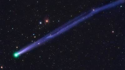 Fotografía del cometa P45 tomada por un telescopio. Para observar este nivel de detalle, por lo común se requiere de instrumentos de observación.