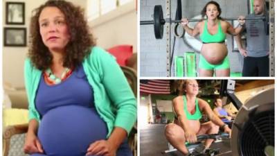 Meghan Leatherman, mujer embarazada, ama ir al gimnasio. Y cuando tenía ya un 1cm de dilatación, seguía levantando pesas de 240 kg.