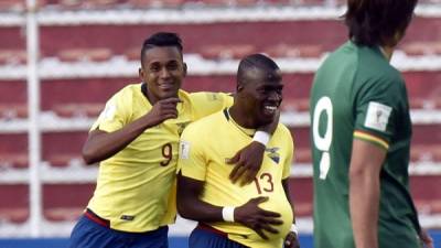 Enner Valencia rescató un empate 2-2 para Ecuador contra Bolivia. Foto AFP