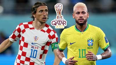 Luka Modric y Neymar, las estrellas de Croacia y Brasil que se enfrentarán en cuartos de final del Mundial de Qatar 2022.
