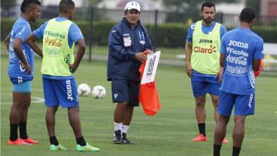 Jorge Luis Pinto durante los entrenamientos de la Bicolor en Dallas.