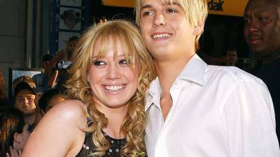 Hilary Duff y Aaron Carter en una foto de archivo.