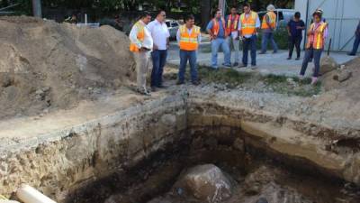 Las autoridades municipales supervisan las obras que ya están en construcción en San José del Pedregal.