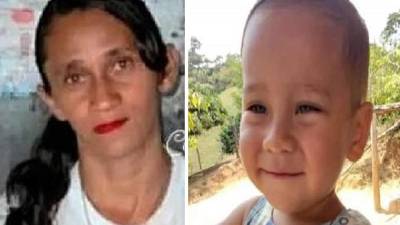 <b>Erlinda Yamileth Cáceres y su hijo Jostin Román fueron sepultados por su familia.</b>