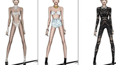 En los diseños de Roberto Cavalli, Miley Cyrus lucirá mucha piel.