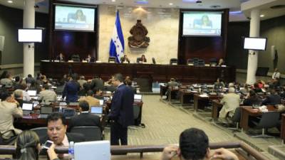 Los diputados del Congreso Nacional de Honduras en plena sesión.