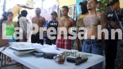 Los detenidos pertenecen a la Mara Salvatrucha (MS), dos de ellos tienen orden de capturas.