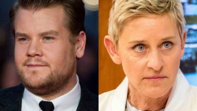 James Corden y Ellen DeGeneres son dos reconocidos conductores en Estados Unidos.