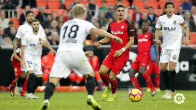 El Valencia salvó un punto contra el Sevilla en Mestalla. Foto LaLiga.es