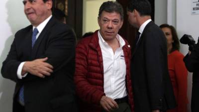 Juan Manuel Santos se mostró contento con el apoyo de los izquierdistas.