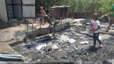 La casa quedó totalmente destruida.