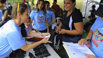 A los pequeños que asistieron al evento se les dotó