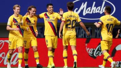 Griezmann se encargó de abrir el marcador en la goleada ante Eibar. Foto AFP.