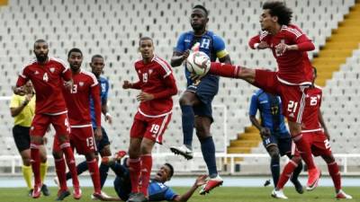 La Selección de Honduras igualó en el partido amistoso contra Emiratos Árabes Unidos. Foto AFP