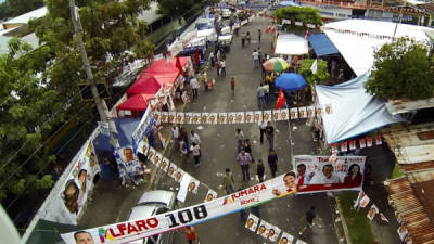 El ambiente electoral en las calles de San Pedro Sula, Honduras,-