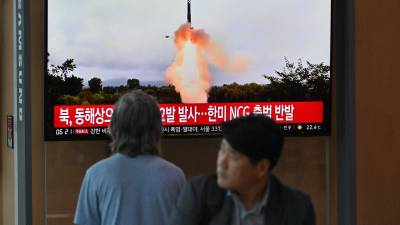 Corea del Sur reportó el lanzamiento de dos misiles norcoreanos al mar de Japón.