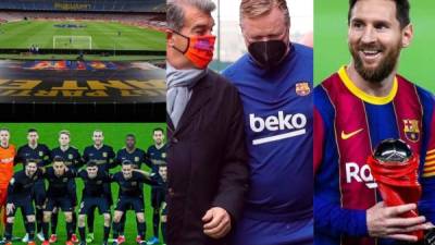 La prensa española ha revelado que el FC Barcelona venderá a cuatro jugadores todo porque desean rearmar la plantilla y así retener a Messi que finaliza su contrato en junio. Fotos AFP, Barcelona Facebook.