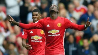 Paul Pogba marcó su primer gol con la camiseta del Manchester United.