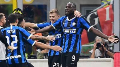 Romelu Lukaku volvió a marcar y el Inter le ganó al Milan. Foto AFP