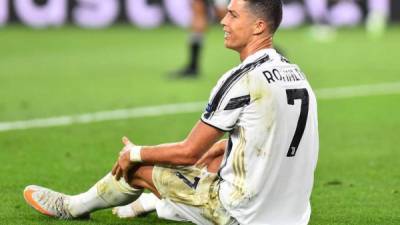 Cristiano Ronaldo es baja sensible de la Juventus ante el Barcelona. Foto AFP.