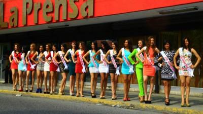Las 18 delegadas que compiten el título Miss Mundo Honduras visitaron Diario LA PRENSA.