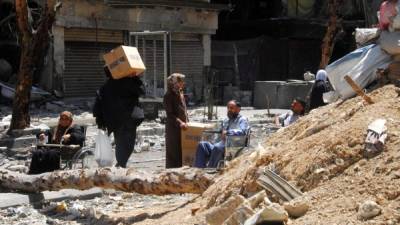 La ciudad de Damasco tiene zonas intransitables por su destrucción.